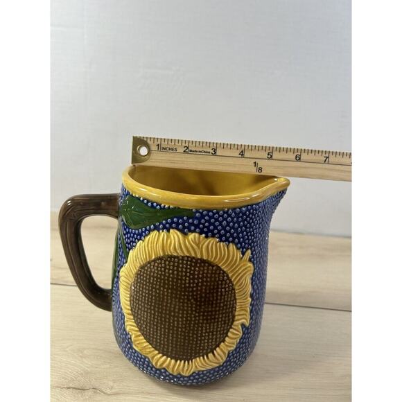 VNTG 1992 Sunflower MMA Museum Modern Art Tea Beverage PITCHER Spring - Picture 8 of 9